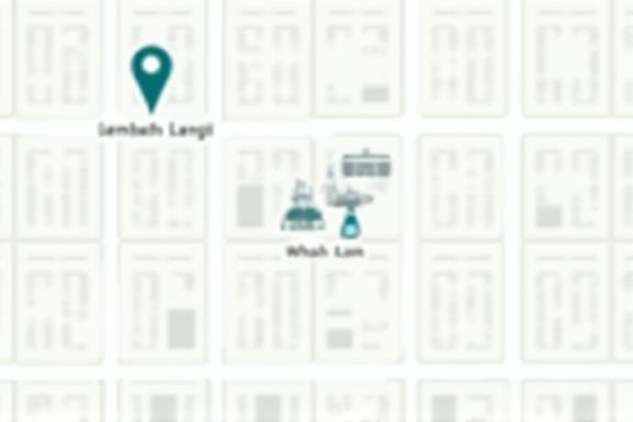 Peta menunjukkan lokasi pejabat Lembah Langit di Shah Alam.